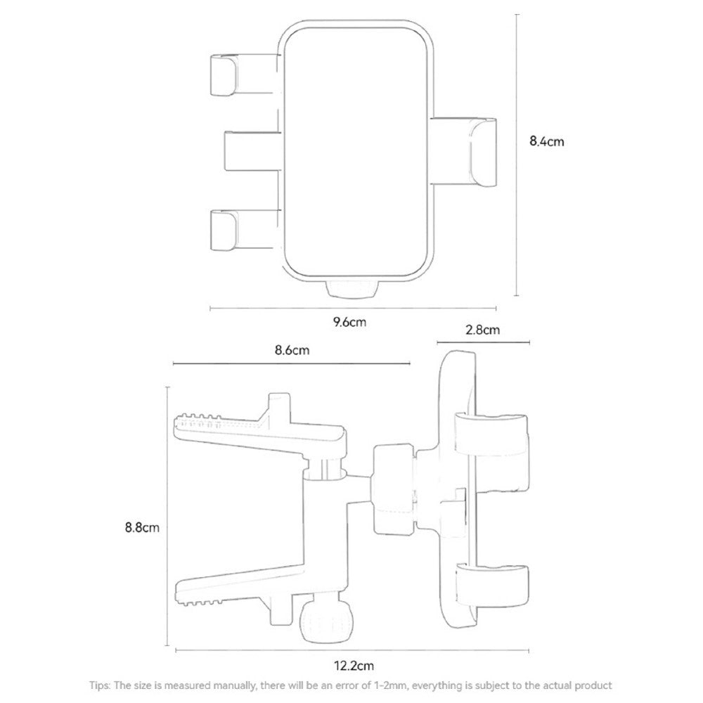 Adjustable Car Phone Holder - Black