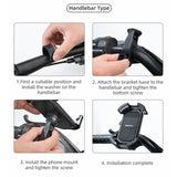 Phone Holder for Bicycle (Max. Mobile: 170mm) - Bicycle Handlebar - Black