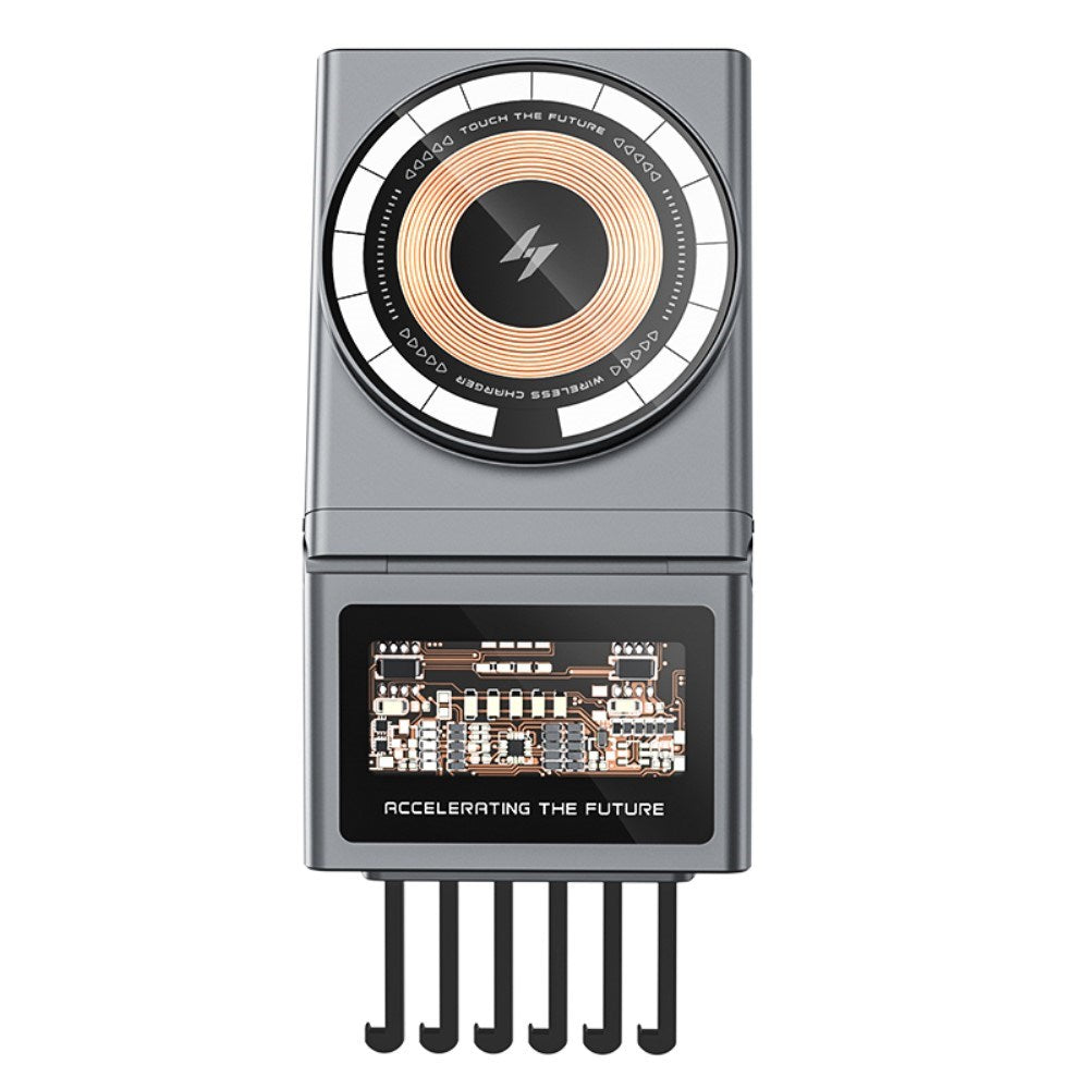 Tesla Model 3 / Y Magnetic Wireless Charger 15W - Grey / Transparent