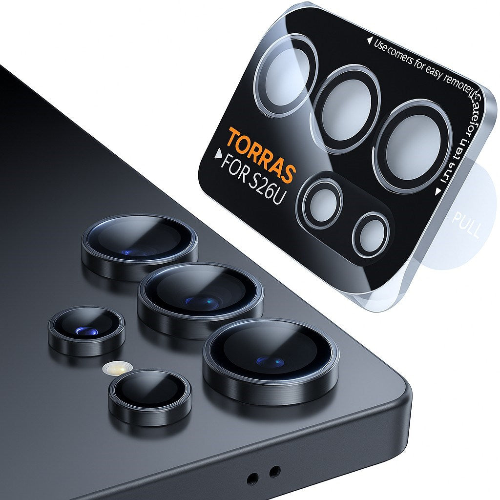 Samsung Galaxy S26 Ultra TORRAS Tempered Camera Lens Protector Glass – Black
