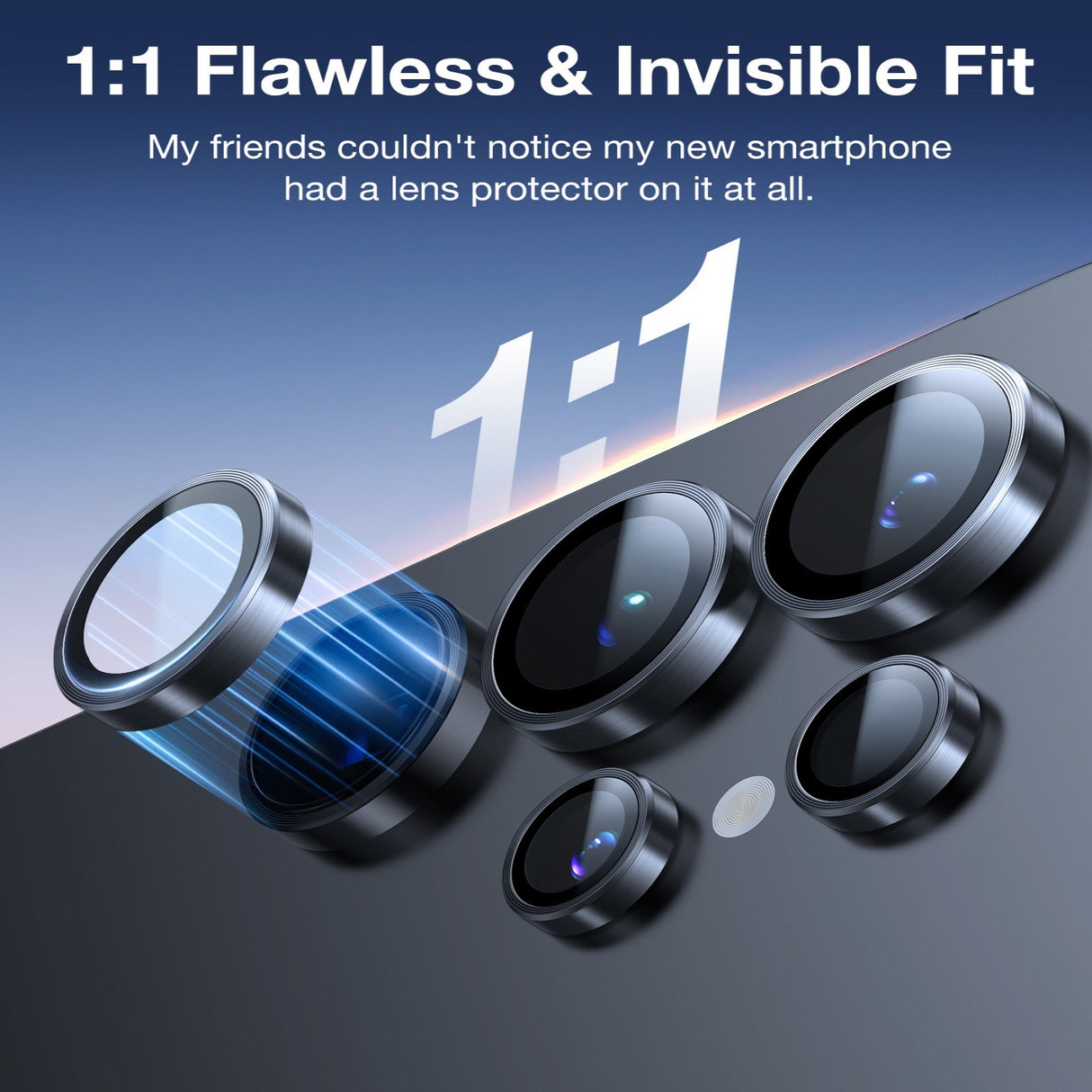 Samsung Galaxy S26 Ultra TORRAS Tempered Camera Lens Protector Glass – Black