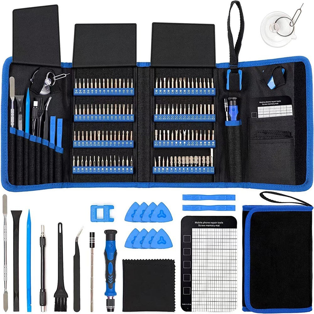Electronics Tool Set - 120 Pieces - Black / Blue