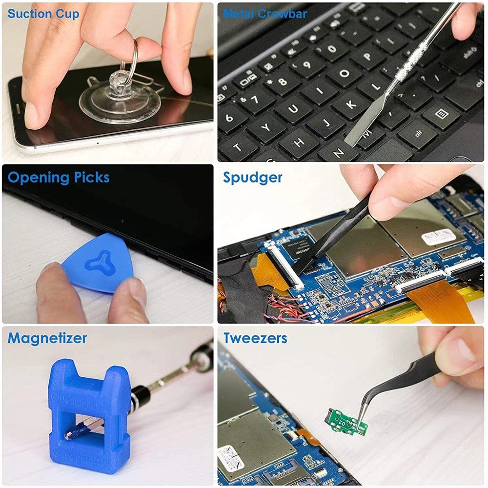 Electronics Tool Set - 120 Pieces - Black / Blue
