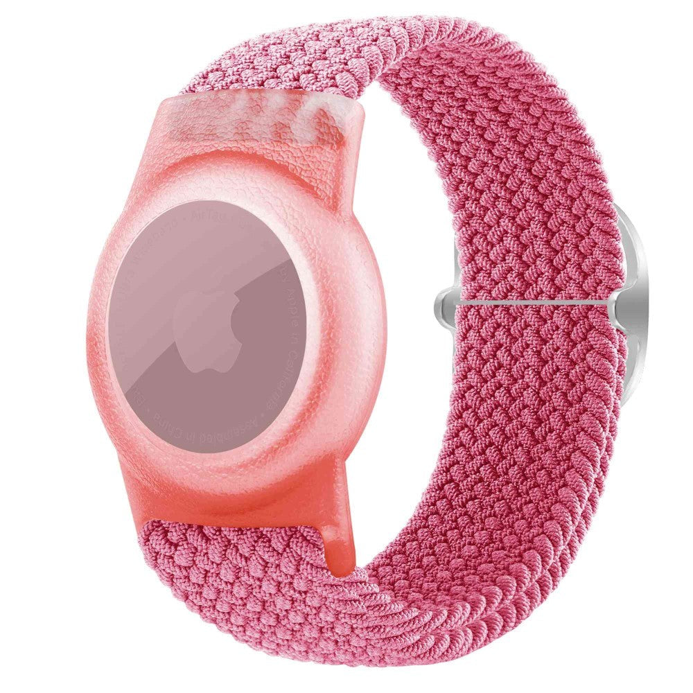 AirTag Braided Fabric Strap - Pink