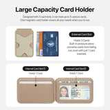 DUX DUCIS Magnetic Card Holder for 5 Cards with Stand Function - MagSafe Compatible - Beige