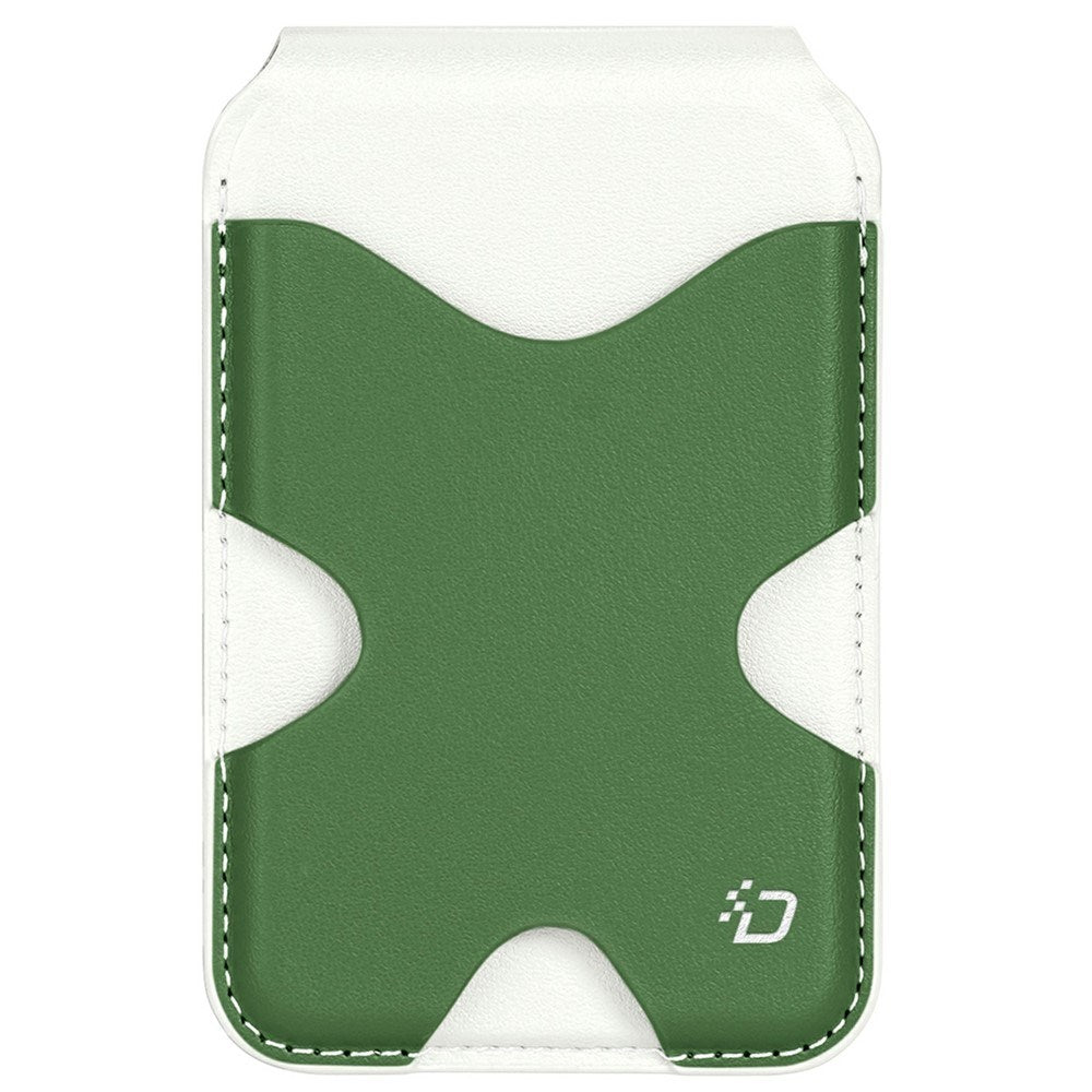 DUX DUCIS Magnetic Card Holder for 5 Cards with Stand Function - MagSafe Compatible - White / Green