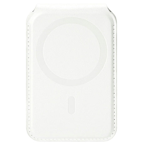 DUX DUCIS Magnetic Card Holder for 5 Cards with Stand Function - MagSafe Compatible - White / Green