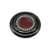 Mobile Adhesive Stand - Heart - Black / Red