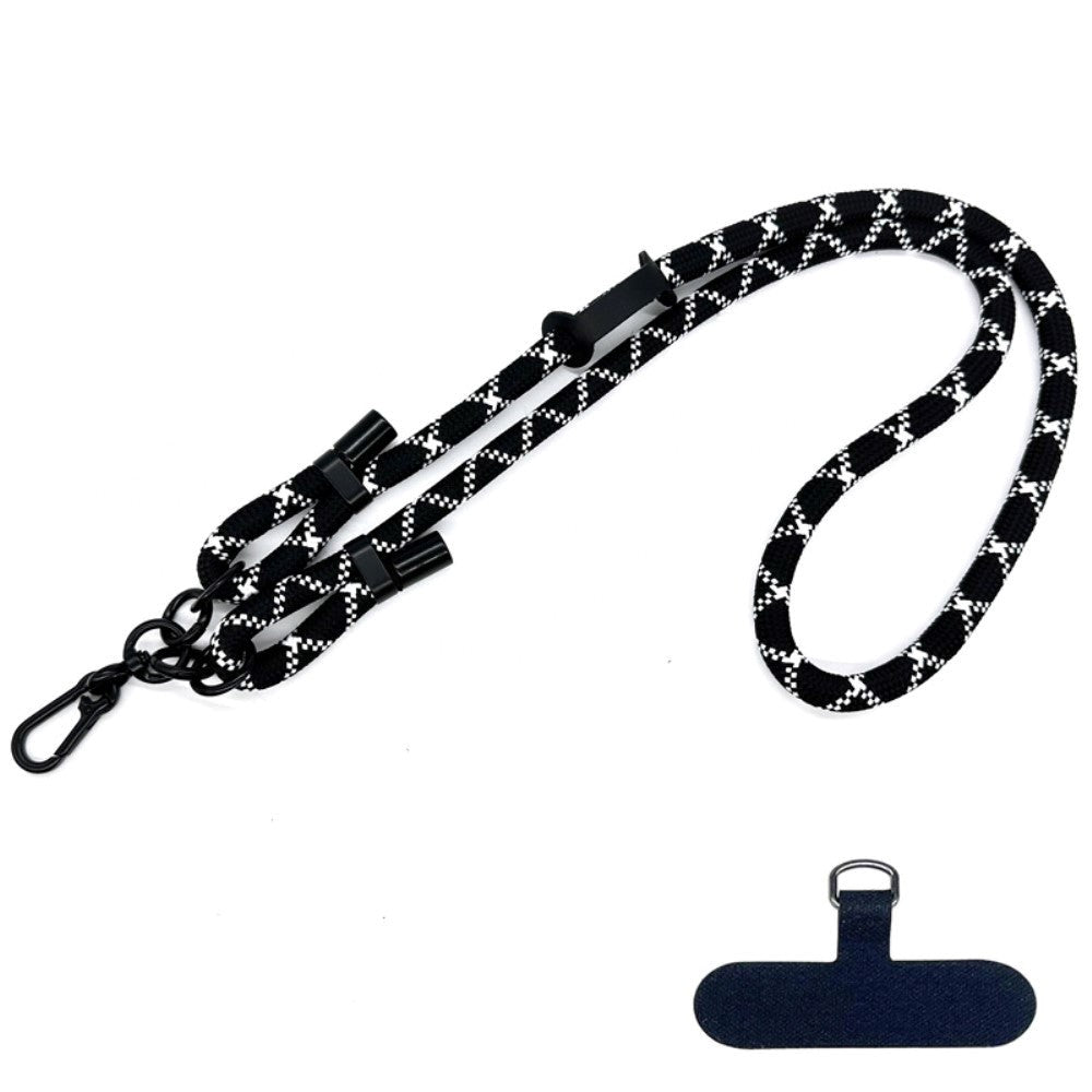 Strap in Braided Fabric for Mobile - Black / White