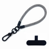 Polyester Wrist Strap with Insert Plate - 30cm - Black / White