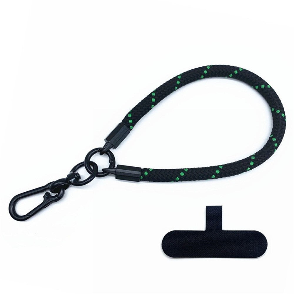 Polyester Wrist Strap with Insert Plate - 30cm - Black / Green