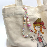 Wrist Strap w. Beads - 30cm - Pink