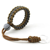 Adjustable Wrist Strap for Mobile - Braided Polyester - Brown / Grey