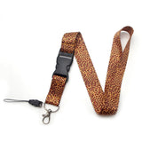 Key Hanger with strap and Carabiner Lock - Leopard