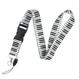 Key Hanger with strap and Carabiner Lock - Piano