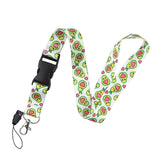 Key Hanger with strap and Carabiner Lock - Heart Avocado