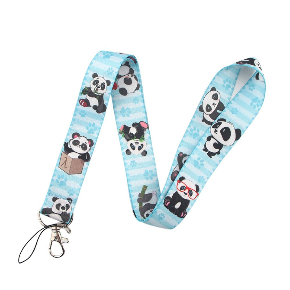 Key Hanger with strap and Carabiner Lock - Panda