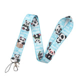 Key Hanger with strap and Carabiner Lock - Panda