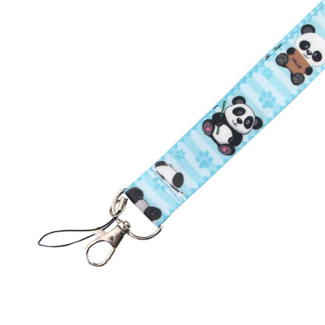 Key Hanger with strap and Carabiner Lock - Panda