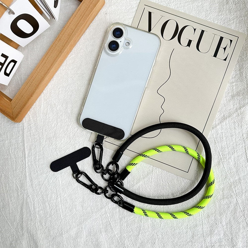 Braided Polyester Wrist Strap - incl. Insert Plate - 30cm - Multicolored