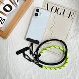 Braided Polyester Wrist Strap - incl. Insert Plate - 30cm - Multicolored