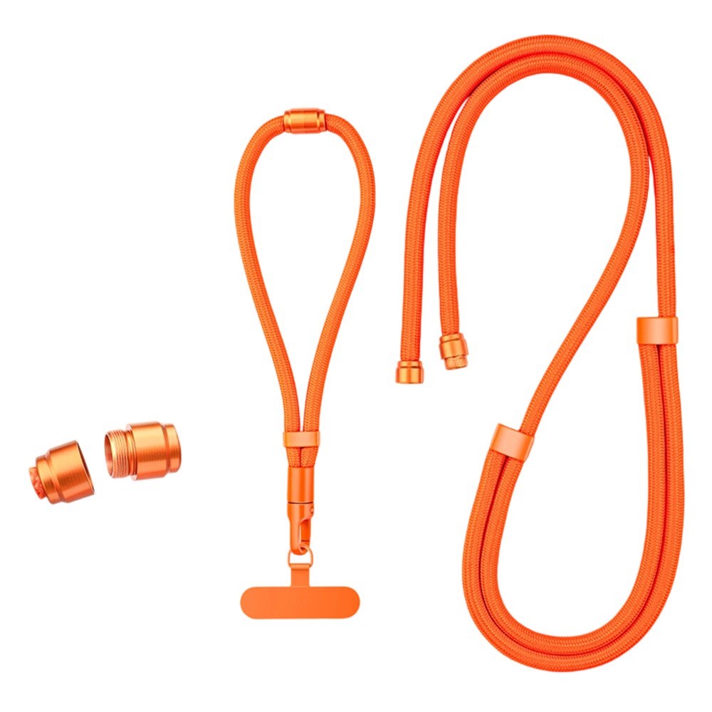 3-in-1 Nylon Phone Strap - 150cm / 50cm - Orange