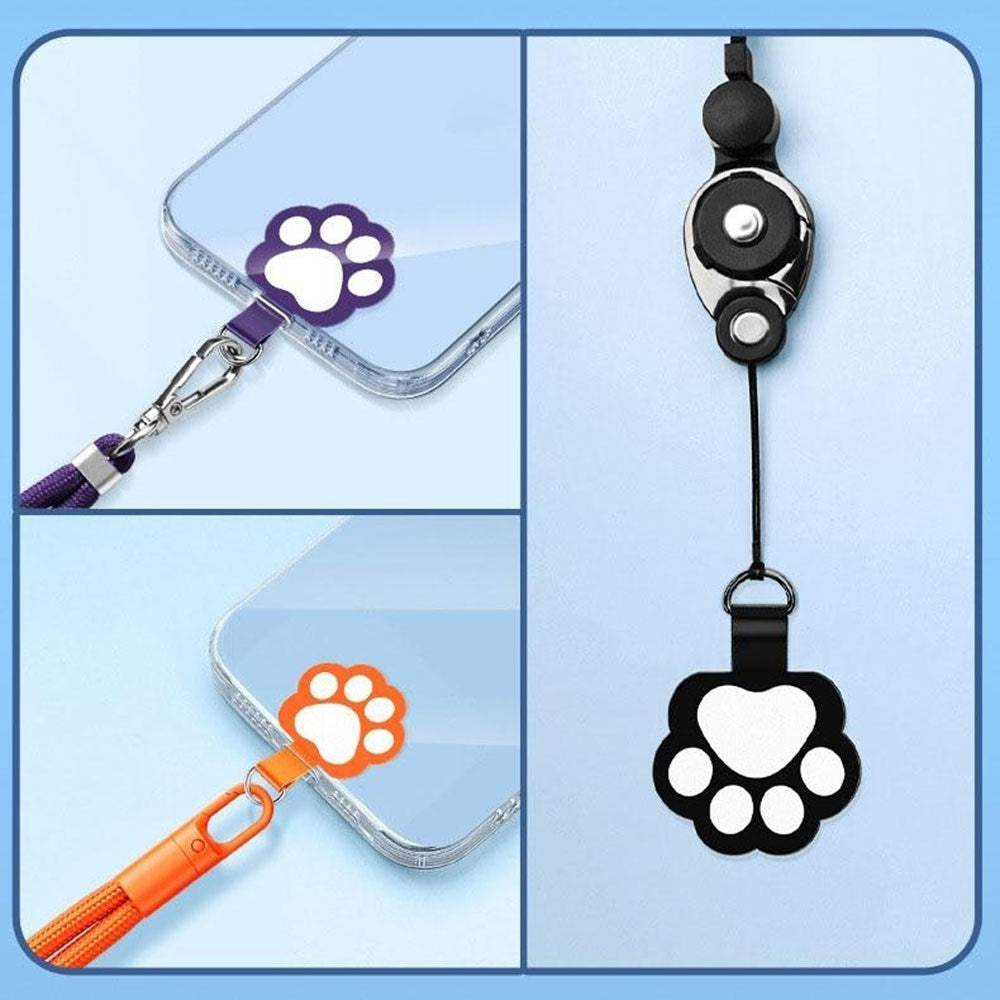 Cat Paw Insert Plate for Phone Strap - Red