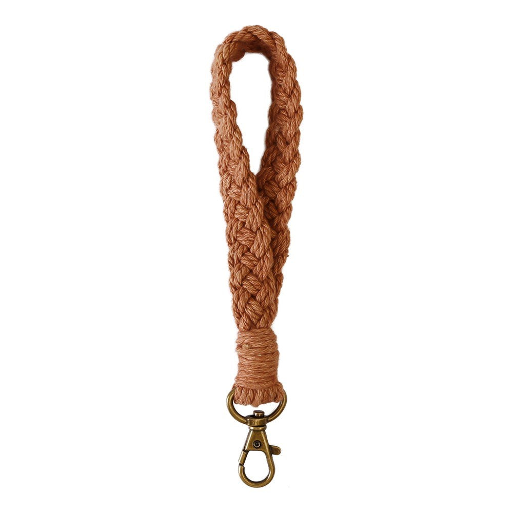 Key Lanyard / Wrist Strap 18cm - Textile - Brown