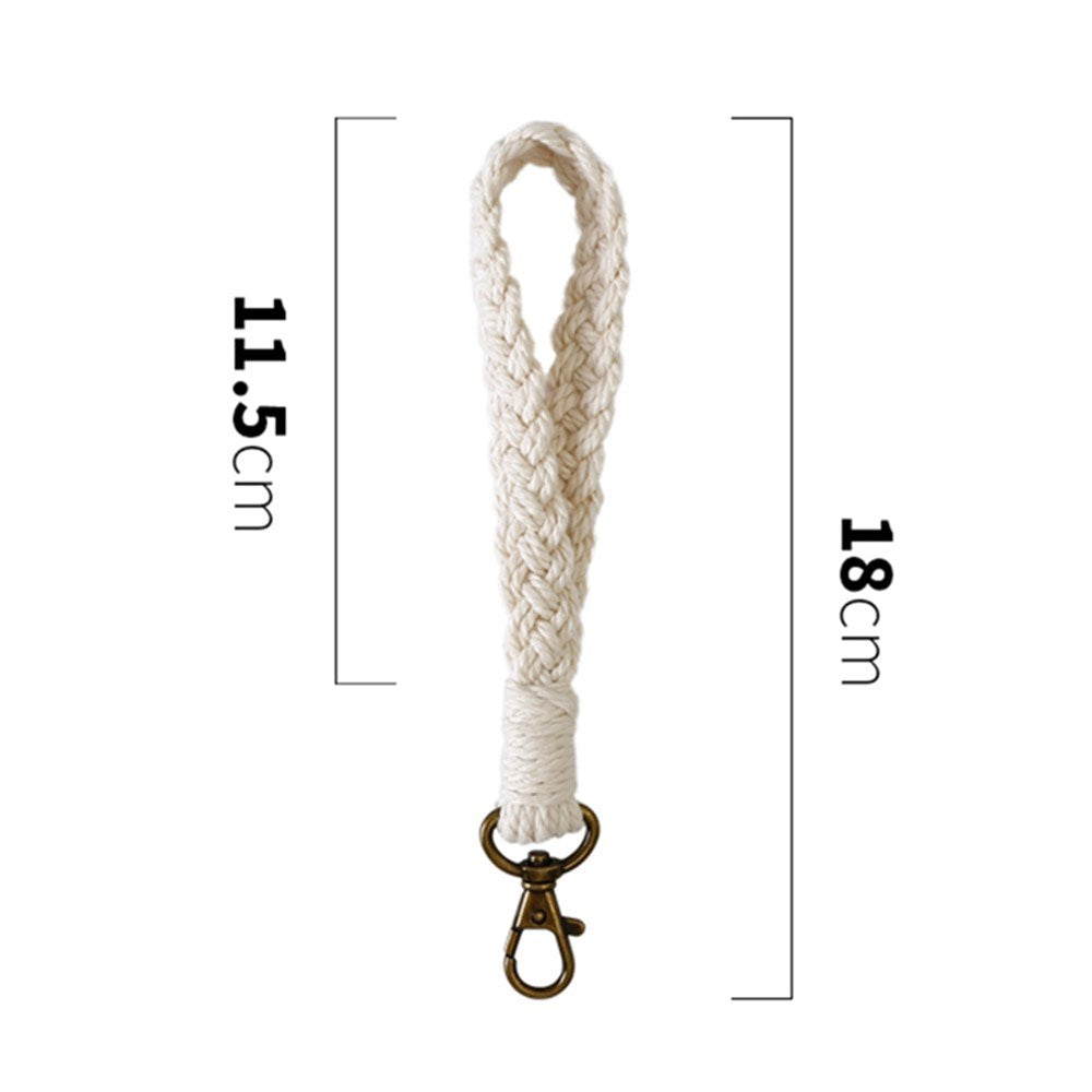 Key Lanyard / Wrist Strap 18cm - Textile - Brown