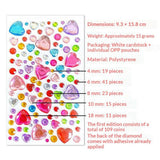 Decorative 3D Stickers for Phone & Crafting - 142 pcs. - Round