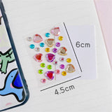 Self-Adhesive 3D Stickers - Multicolored - Round & Flowers