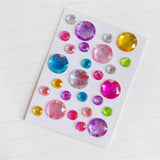 Self-Adhesive 3D Stickers - Multicolored - Round