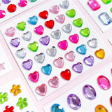Multicolor Self-Adhesive Crystal 3D Stickers - 36 pcs - Flowers