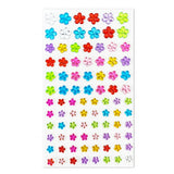 Multicolor Self-Adhesive Crystal 3D Stickers - 88 pcs - Flowers