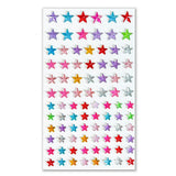 Multicolor Self-Adhesive Crystal 3D Stickers - 88 pcs - Stars