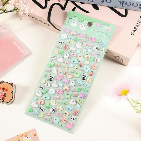 Mini 3D Bubble Foam Stickers for Phone & Camera Section - Mixed Animals