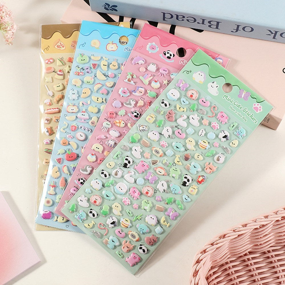 Mini 3D Bubble Foam Stickers - Bunnies & Food
