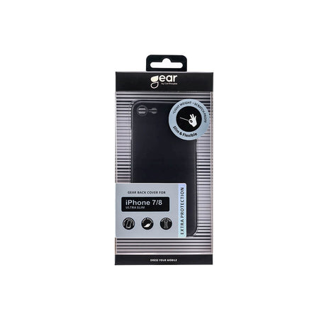 iPhone SE (2022 / 2020) / 8 / 7 GEAR Semi Transparent Flexible Plastic Case - Black