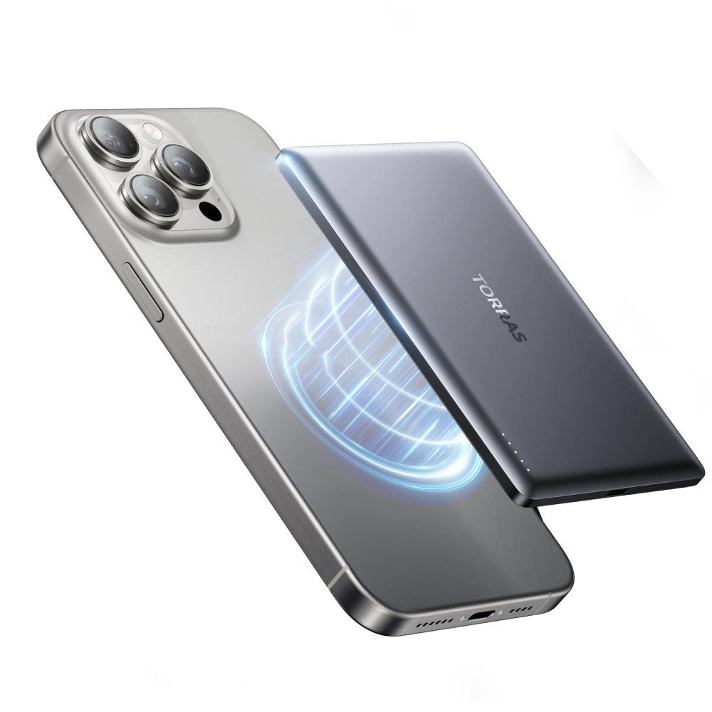 TORRAS MiniMag Power Bank 5,000 mAh - Magnetic - Grey