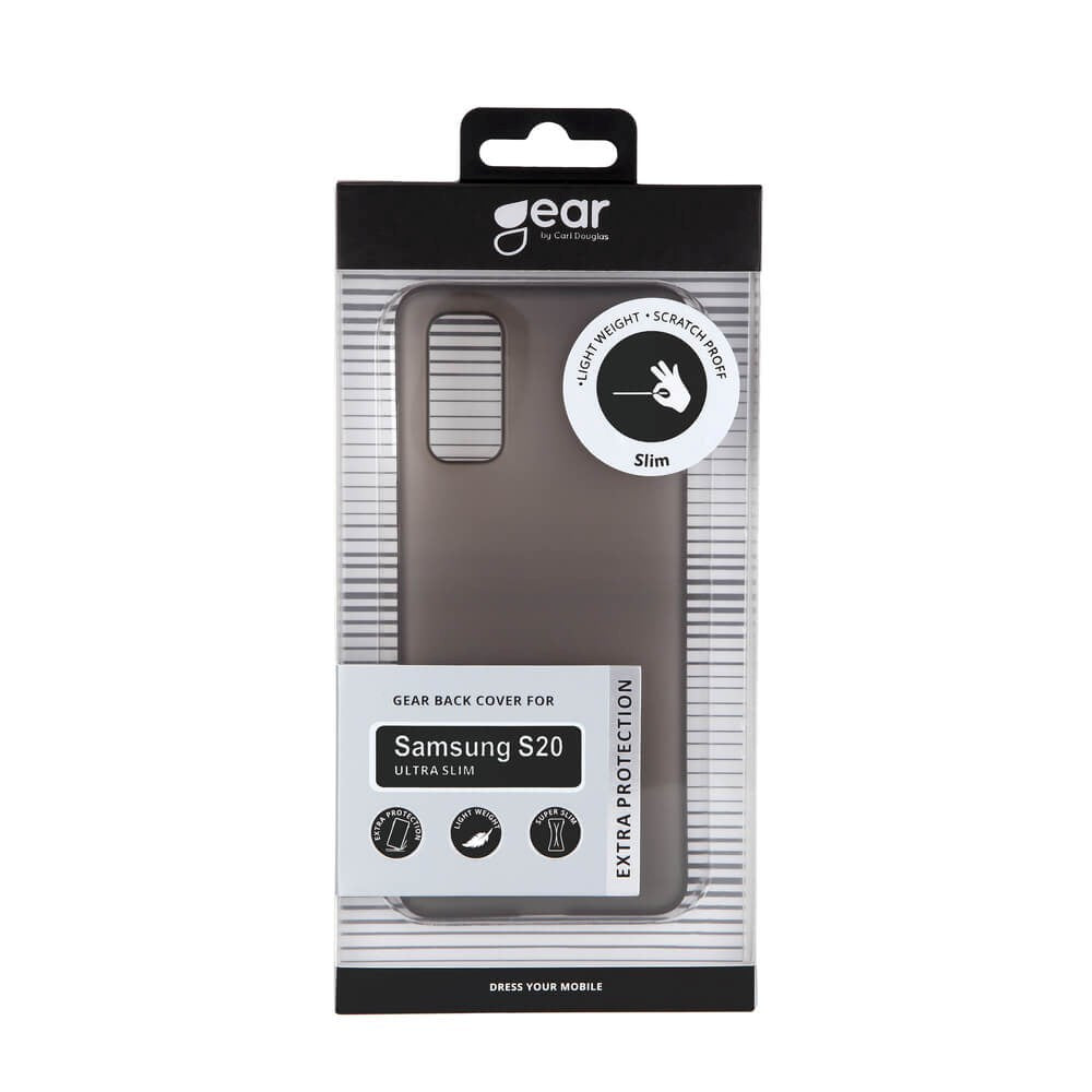 Samsung Galaxy S20 GEAR Semi Transparent Flexible Plastic Case - Black