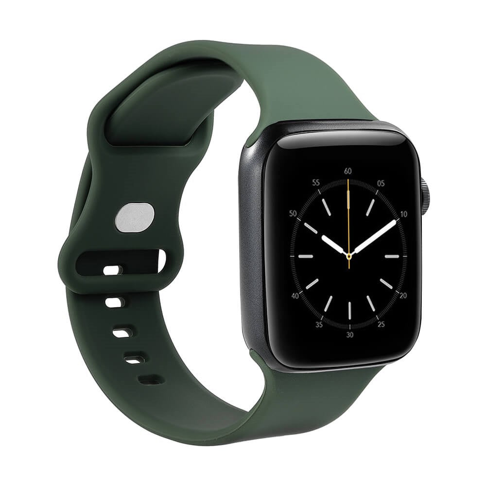 Apple Watch 42mm - 45mm GEAR Silicone Watchband - Olive Green