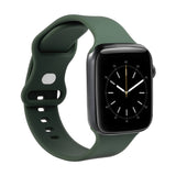 Apple Watch 42mm - 45mm GEAR Silicone Watchband - Olive Green