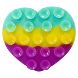 Heart-Shaped Silicone Suction Cup Phone Holder - Multi