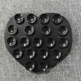 Heart-Shaped Silicone Suction Cup Phone Holder - Black