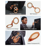AULUMU Magnetic 360° Rotating Mobile Holder with Z-Axis - MagSafe Compatible - Orange