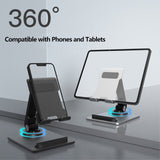 Rotatable Aluminum Stand For Tablet / Mobile - Space Grey