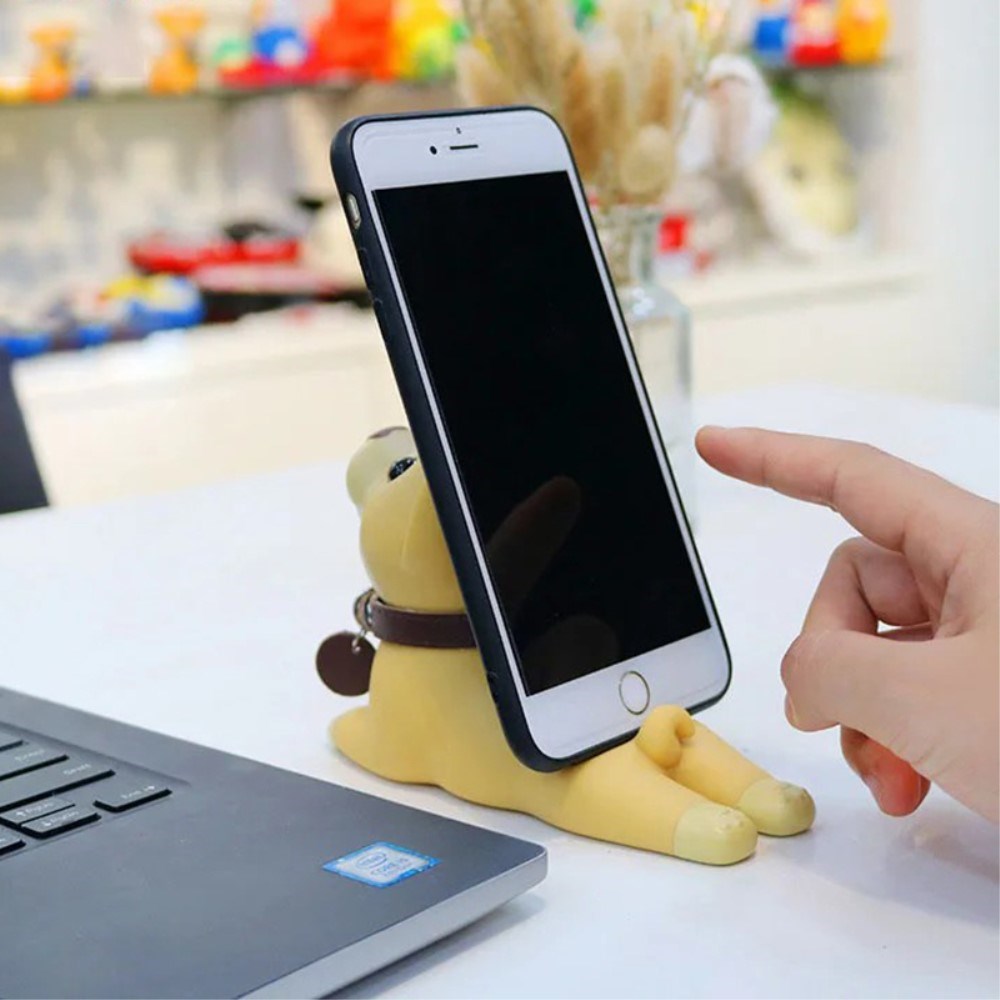 Mobile Phone Holder for Table - Dog - Black