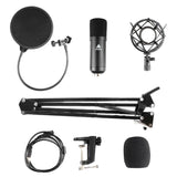Condenser Podcasting Microphone Kit Maono with 16 mm Microphone, Mount and Filter – Black