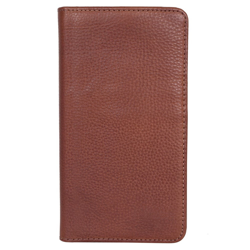 Buffalo Wallet Genuine Leather Universal Case with Wallet (Max. Mobile: 150 x 65mm) - Brown