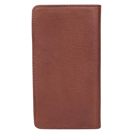 Buffalo Wallet Genuine Leather Universal Case with Wallet (Max. Mobile: 160 x 75mm) - Brown